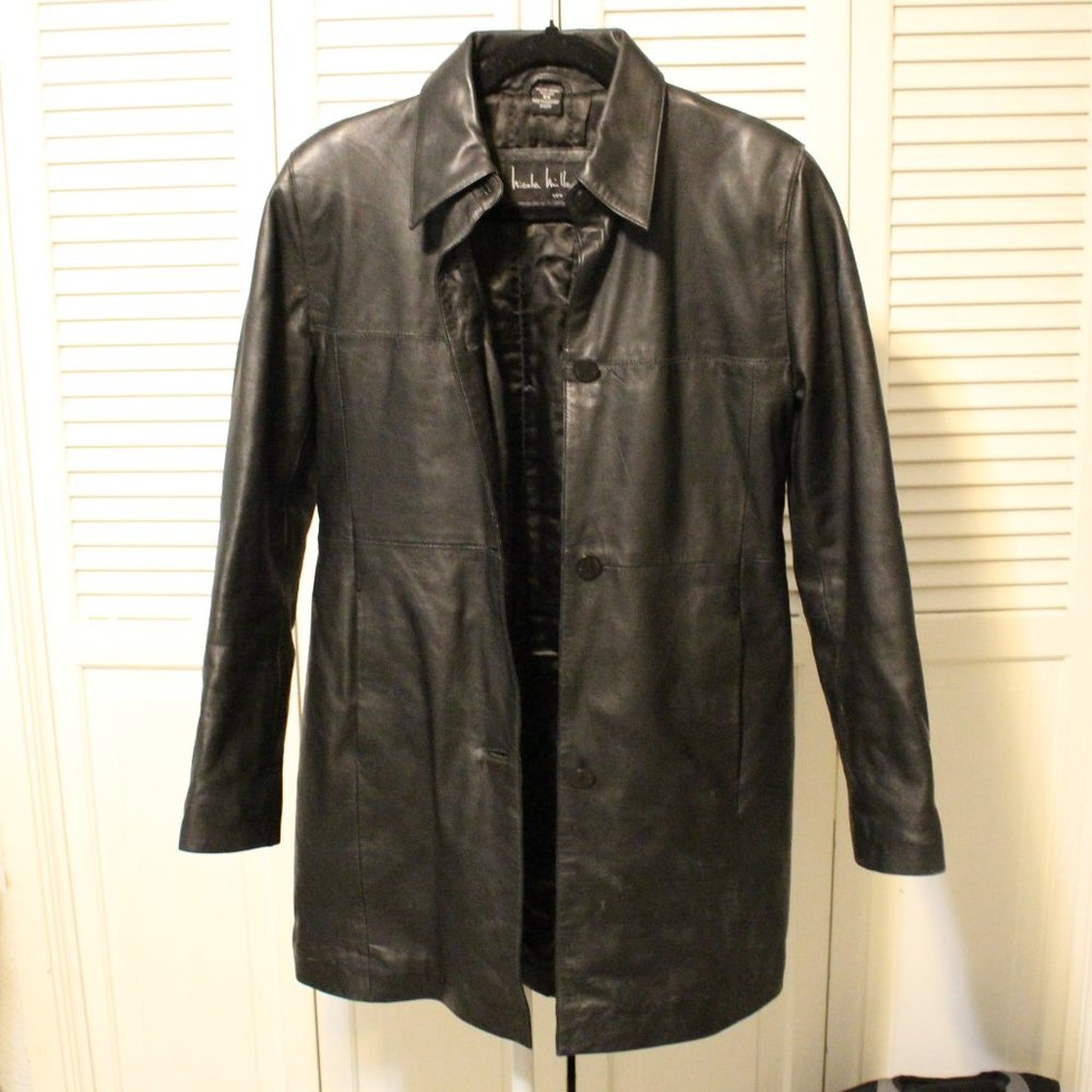 Nicole Miller Leather Trench Coat